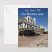 Fire Island NY na orkaan Sandy 2012 Briefkaart (Voorkant / Achterkant)
