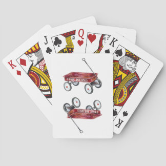 Fire Island Rode Wagen Aquarel Strandvakantie Pokerkaarten