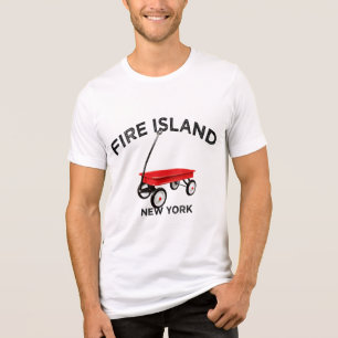 Fire Island rode wagen New York zomer vakantie LI Tri-Blend Shirt