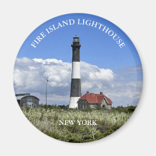 Fire Island Vuurtoren New York Ronde Magnet Magneet