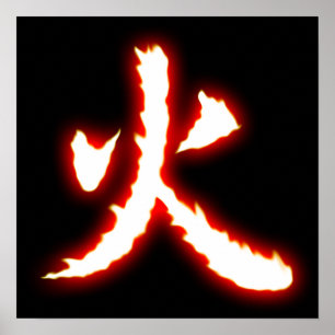 Fire Kanji Poster