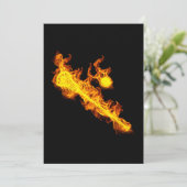 Fire Lacrosse-stick en all Lacrosse-speler Kaart (Staand voorkant)