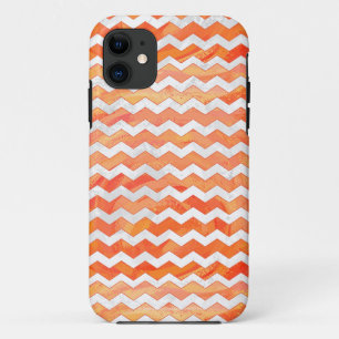 Fire Lake Oranje Chevron Pattern iPhone 11 Hoesje
