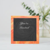 Fire Lake Oranje en Black Monogram Kaart (Staand voorkant)