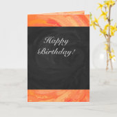 Fire Lake Oranje en Black Monogram Kaart (Gele Bloem)
