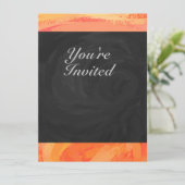 Fire Lake Oranje en Black Monogram Kaart (Staand voorkant)