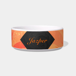 Fire Lake Oranje en Black Monogram Voerbakje