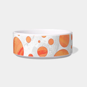 Fire Lake Oranje Polka Dot Pattern Voerbakje