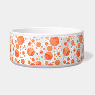 Fire Lake Oranje Polka Dot Pattern Voerbakje