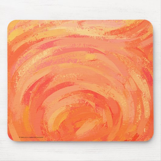Fire Lake Oranje Swirl Muismat (Voorkant)