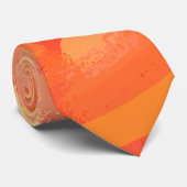 Fire Lake Oranje Swirl Stropdas (Opgerold)