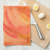 Fire Lake Oranje Swirl Theedoek (Quarter Fold)