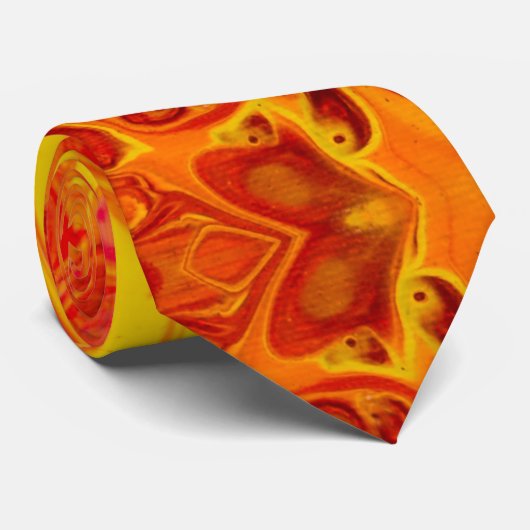 Fire Lava Volcano Marble Stropdas (Opgerold)