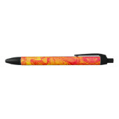 Fire Lava Volcano Marble Zwarte Inkt Pen (Bovenkant)