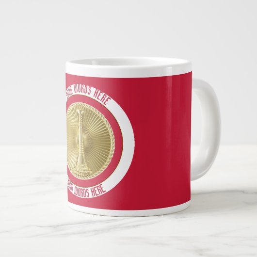 Fire Lieutenant 1 Bugle Custom Jumbo Mug (Devant droit)