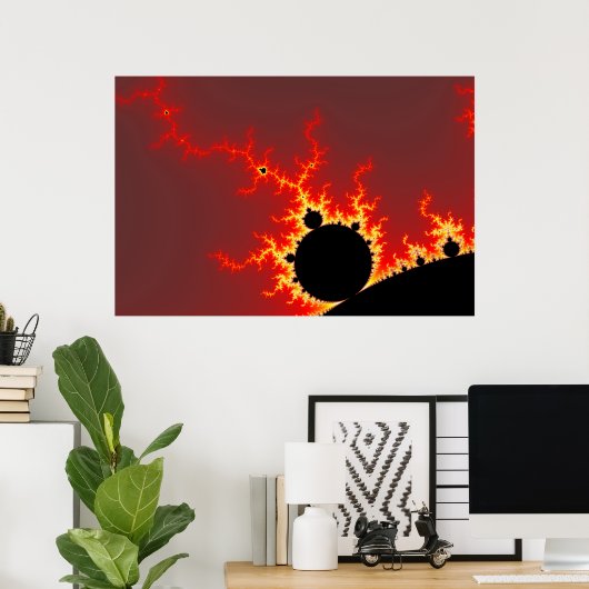 Fire Lightning Poster (Thuiskantoor)