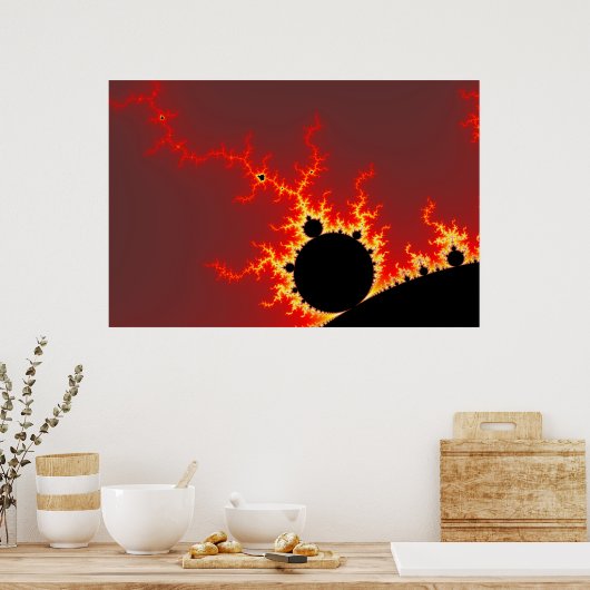 Fire Lightning Poster (Keuken)