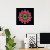 Fire Lotus Mandala Poster (Thuiskantoor)