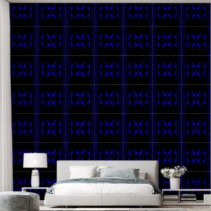 Fire Lotus Midnight Blue 2 Behang