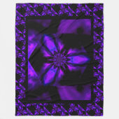 Fire Lotus Paars 1 Fleece Deken (Voorkant)