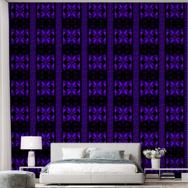 Fire Lotus Paars 2 Behang (Slaapkamer)