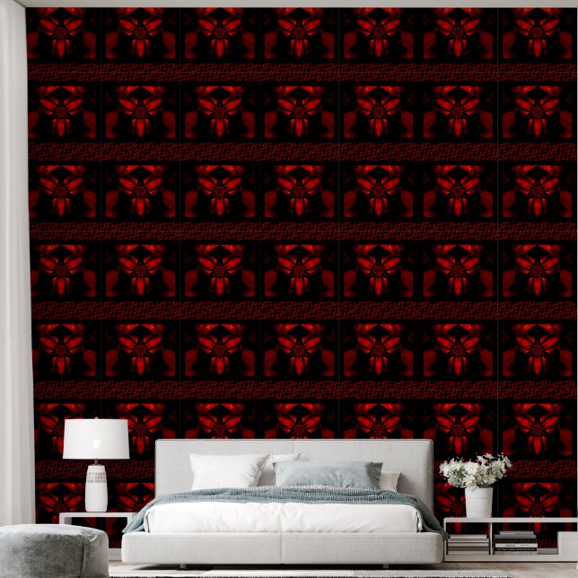 Fire Lotus Red 1 Behang (Slaapkamer)