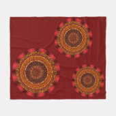 Fire Mandala Fleece Blanket (Voorkant (Horizontaal))
