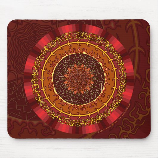 Fire Mandala Mousepad Muismat (Voorkant)