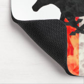 Fire Mustang Red White & Blue Muismat (Hoek)