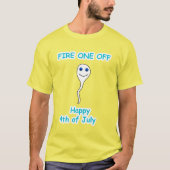 FIRE ONE OFF, HAPPY 4th of JULY T-shirt (Voorkant)