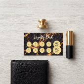 Fire Opal Black Gold Loyalty Card
