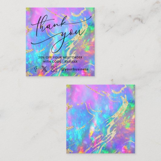 fire opal merci carte de réduction (Devant / Derrière)