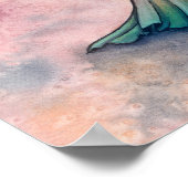 Fire Opal Moon Fairy Fantasy Art van Molly Harriso Poster (Hoek)