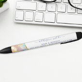 Fire Opal Rainbow Gemstone Business Zwarte Inkt Pen