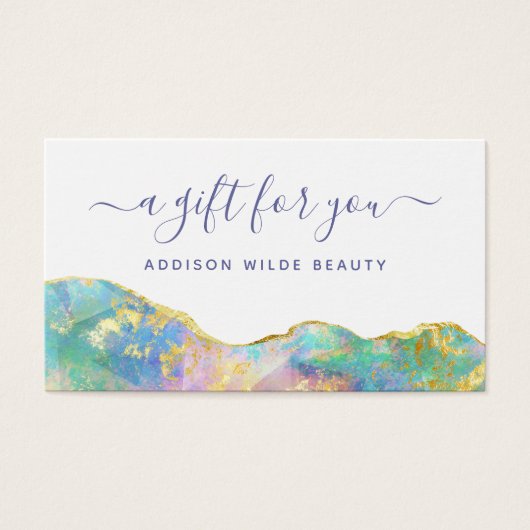 Fire Opal Rainbow Gemstone carte cadeau d'affaires (Devant)