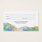 Fire Opal Rainbow Gemstone carte cadeau d'affaires (Dos)