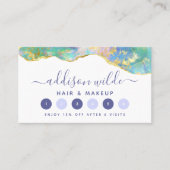 Fire Opal Rainbow Gemstone carte de fidélité d'ent (Devant)