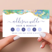 Fire Opal Rainbow Gemstone carte de fidélité d'ent