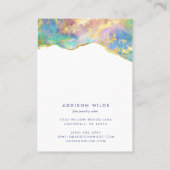 Fire Opal Rainbow Gemstone Ketting Display Kaart Visitekaartje (Achterkant)