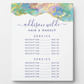 Fire Opal Rainbow Gemstone Price Menu Plaque Fotoplaat (Voorkant)