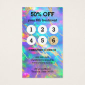 Fire Opal Stone Loyalty Card Visitekaartje (Achterkant)