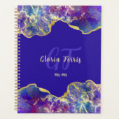 Fire Opal Vibrant violet et or marbre Art (Devant)