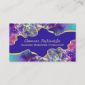 Fire Opals en Gold Glitzy Visitekaartje (Voorkant)