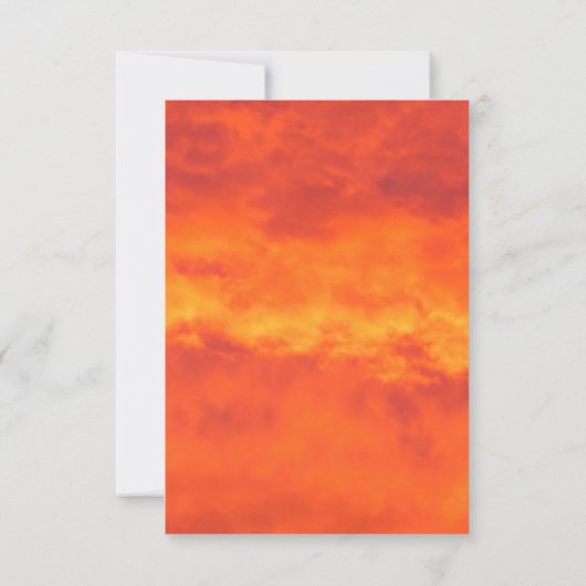 Fire Oranje Cloudy Sunset Photo Save the Date Kaart (Achterkant)