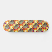 Fire Orchid, abstracte levendige waterverf florale Skateboard (Horizontaal)