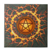 Fire Pentacle Tegeltje (Voorkant)