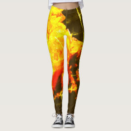 Fire Print-Leggings Leggings