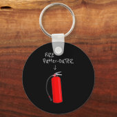 Fire Putter Outer Fire Extinguisher Fire Fighter F Sleutelhanger (Voorkant)