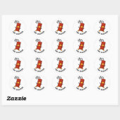 Fire Quacker Funny Fireworks Pun Ronde Sticker (Vel)