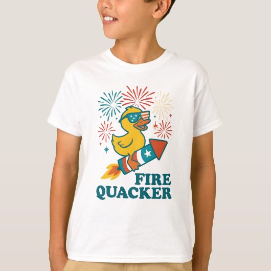 Fire Quacker Peuter T-shirt - Leuke en speelse Kin (Voorkant)